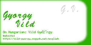 gyorgy vild business card